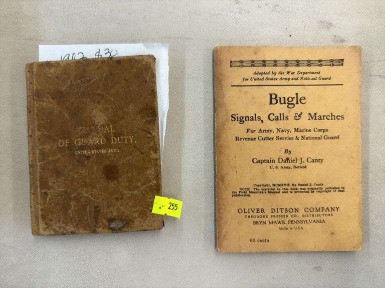 Two Military Manuals: 'Manual of Guard Duty' and 'Bugle Signals, Calls & Marches' image
