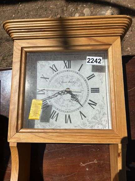 Wooden Shelf Clock with Drawer