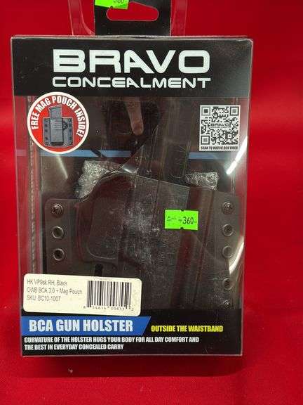 Bravo Concealment BCA Gun Holster - HK VP9sk RH - OWB 3.0 + Mag Pouch image