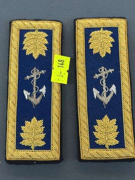 Pair of Embellished Naval Shoulder Boards