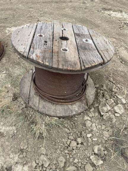 Spool of heavy cable. image