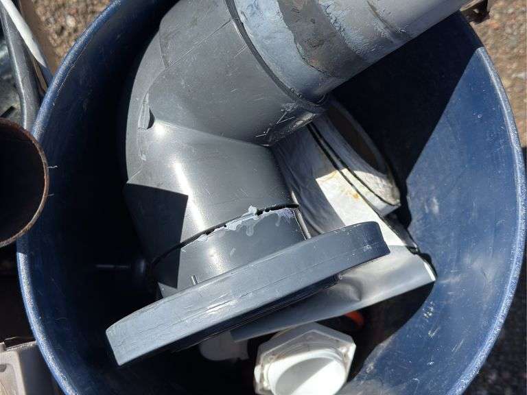 Mixed Lot of Metal Pipes, Wiring, Tools, and PVC Fittings