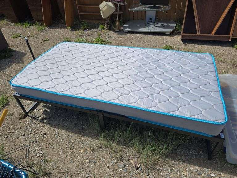 Twin Mattress and Metal Bed Frame