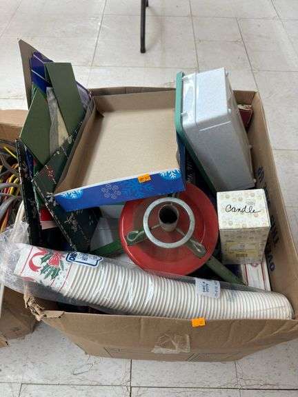 Box of Christmas decor image