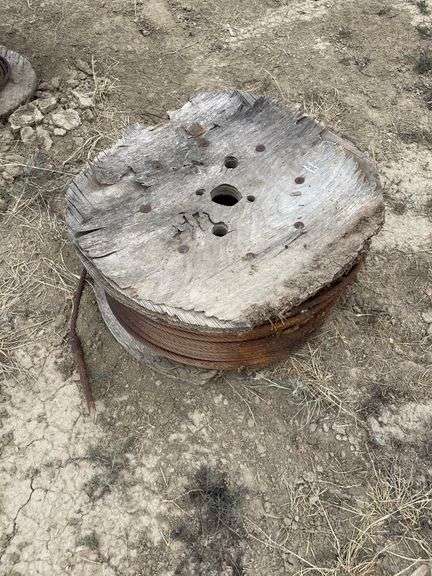Spool of heavy cable. image