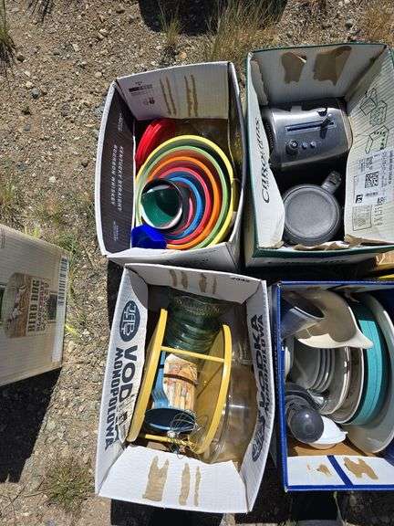 Kitchenware Lot: Bowls, Plates, Glasses, Toaster, and Utensils