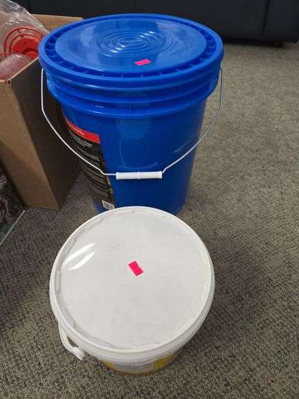 2 Buckets unopened fish food image