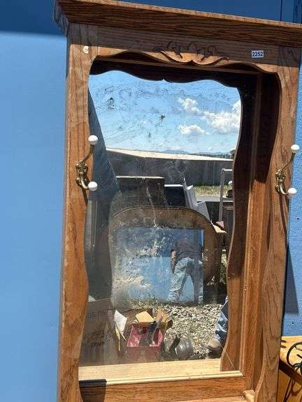 Hall Tree with Mirror and Cabinet
