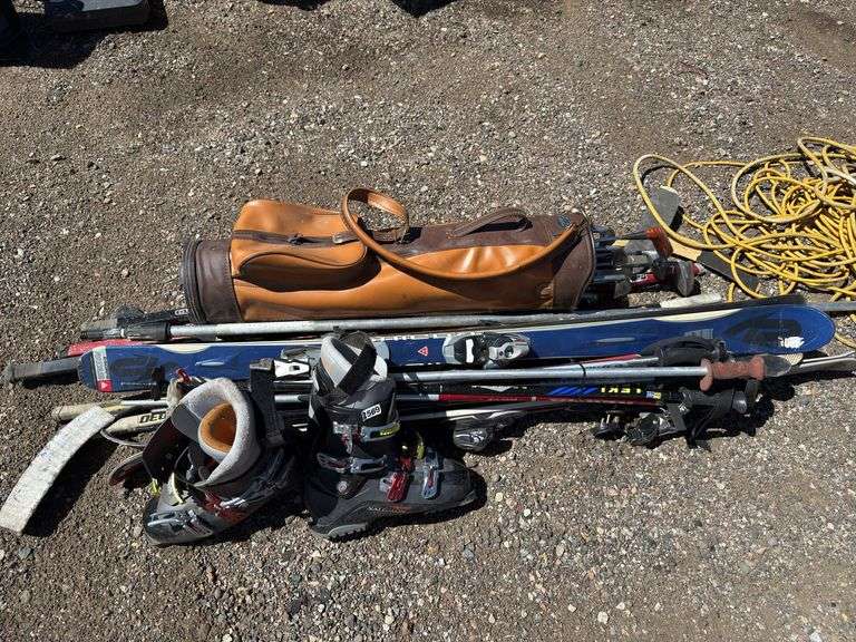 Assorted Sporting Goods: Skis, Boots, Golf Clubs, and More