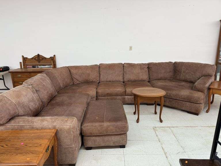 Large L-shaped sectional couch image
