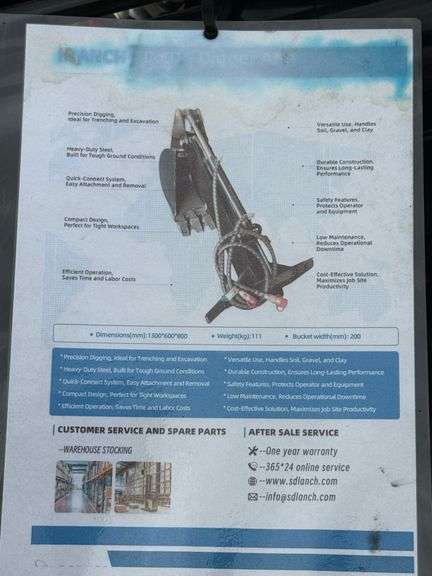 New IRLD 12" Mini Skid Hydraulic Digger Arm