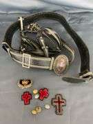 Belt with Ornate Buckle and Assorted Embellishments