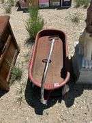 Vintage Style Red Metal Wagon