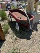Vintage Style Red Metal Wagon