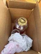 Box Lot: Lamp, Hair Curlers, and Assorted Household Items