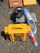 Delta Sander, Jump Start Power Station, and Air Compressor