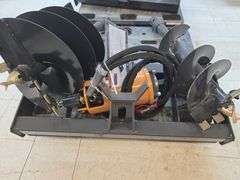 New Wolverine Skid Steer Auger Drive & Bit Attachment
