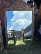 Pair of Carved Wood Framed Mirrors