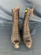Pair of Brown Leather Lace-Up Boots