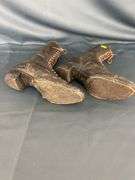 Pair of Brown Leather Lace-Up Boots