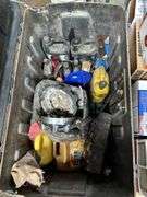 Tough box containing miscellaneous automotive fluids, and tools