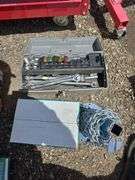 Toolbox with Sockets and Wrenches & Steel Hose Reel