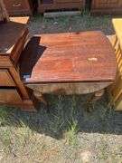 Small Wood Drop Leaf Table with Cabriole Legs