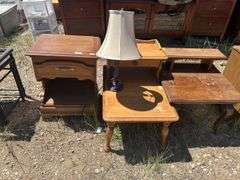 Group of Wooden End Tables