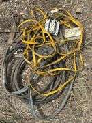 Variety of extension cords and jumper cables