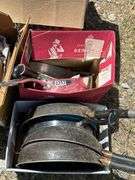 Box Lot: Cookware, Globe, and Assorted Household Items