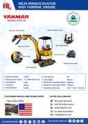 SDLE20 Mini excavator with hydraulic thumb and  Diesel Yanmar Engine