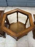 End table missing glass