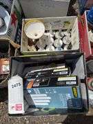 Caulk Tubes, Funnel, Brushes, and Hardy Gloves Lot