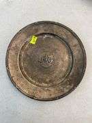 Ornate Silver Plated Decorative Plate with Landmark Detail