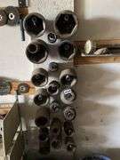 Large set of sockets. Three-quarter and 1 inch drive.