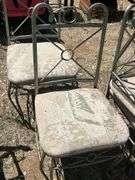 Set of Six Metal Framed Dining Chairs