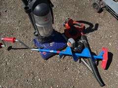 Variety Lot: Vacuum, Leaf Blower, Auger, Drill