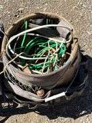 Rolling Wire Cart with Wire Spools and Utility Bag