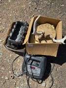 Assorted Estate Finds: Battery Charger, Antler Mount, and Giraffe Planter