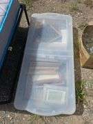 Assorted Picture Frames in Storage Container