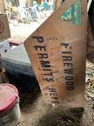 Painted wooden BLM sign