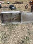 Stainless steel double sink.