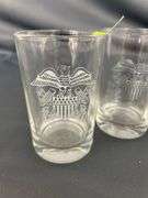 Set of Four U.S. Navy Crest Glasses