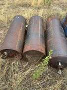 3 hot water heater tanks & 55 gallon Drum