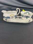 Adderley Fine Bone China Cream, Sugar, and Tray Set - Tartan