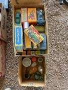 Miscellaneous Avon, cologne bottles, and box of glass bottles