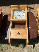 Wooden Shelf Clock with Drawer