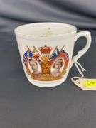 1937 King George VI & Queen Elizabeth Coronation Delphine China Cup