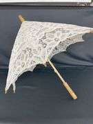Lace Parasol Umbrella with Wooden Handle