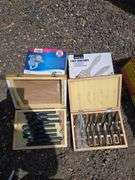 Lot of Drill Bit Sets, Utility Pump, and Chip Brushes